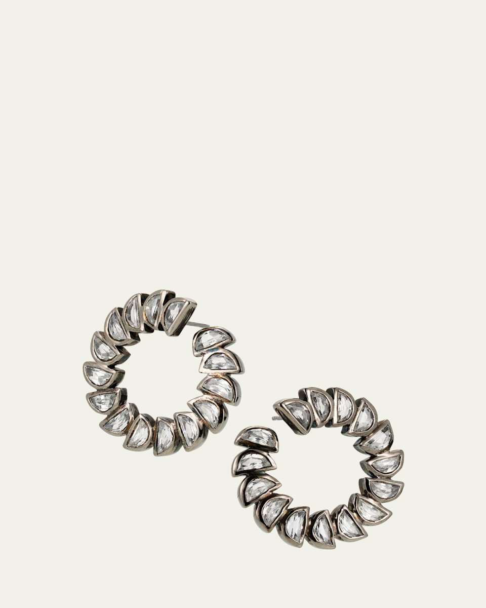 Marabou Bypass Hoop Earrings